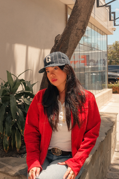 The Logo G (Navy Pinstripe)