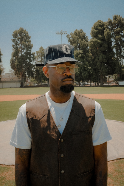 The Logo G (Navy Pinstripe)